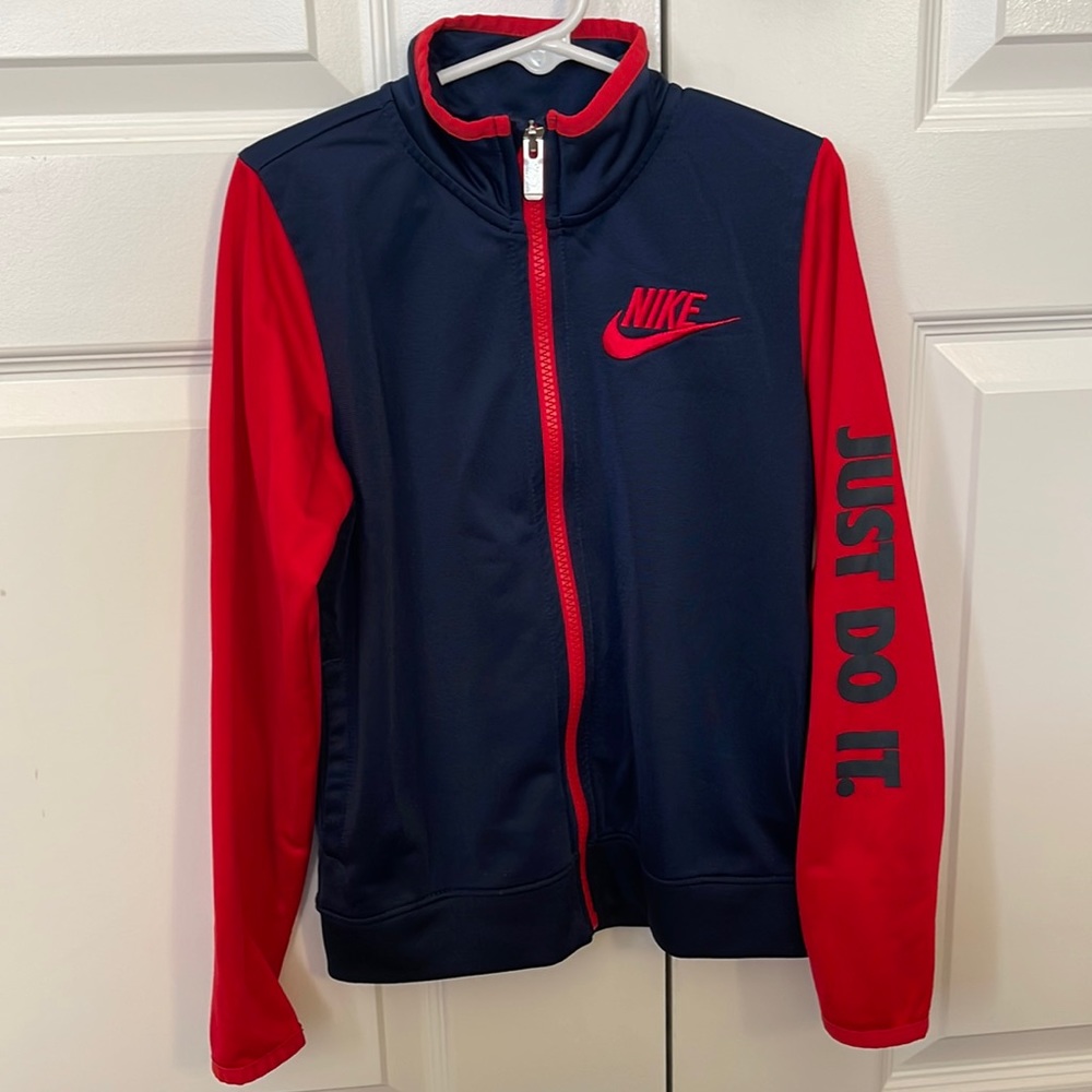 Littler boys size 7 Nike jacket blue and red